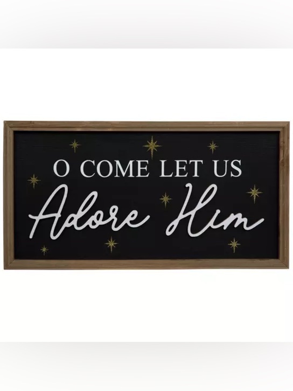 Let Us Adore Him Wood Wall Decor
